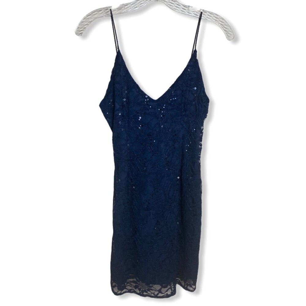 Love...Ady Sequin Lace Slip Dress Cocktail Sequin Glitter NEW Women's Size S